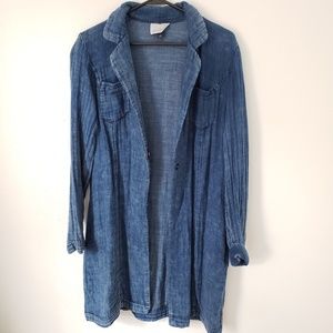 Chambray Long Blazer